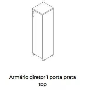 Armário diretor com 1 porta - Linha Prata e Linha Top