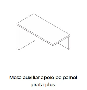 Mesa auxiliar - Linha Prata e Linha Plus