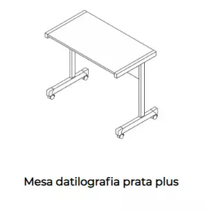 Mesa para datilografia - Linha Prata e Linha Plus